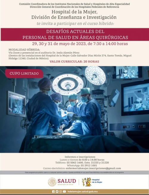 Desafíos actuales del personal de salud en áreas quirúrgicas.
