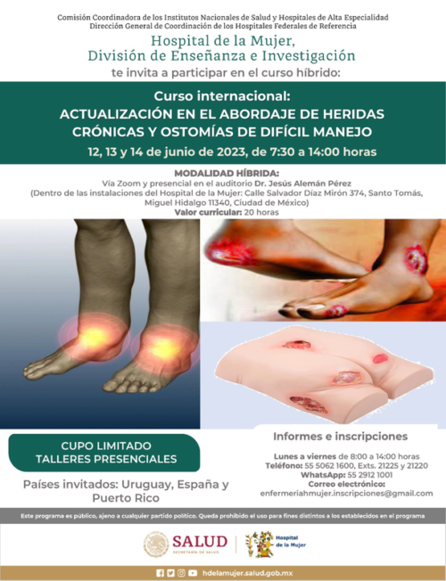 CURSO INTERNACIONAL “ACTUALIZACIÓN EN EL ABORDAJE DE HERIDAS CRÓNICAS Y OSTOMÍAS DE DIFÍCIL MANEJO”